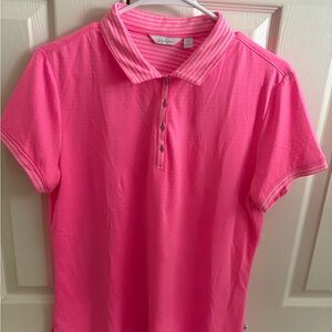 Lady Hagen bright pink polo golf shirt women’s large